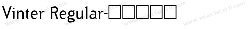 Vinter Regular字体转换